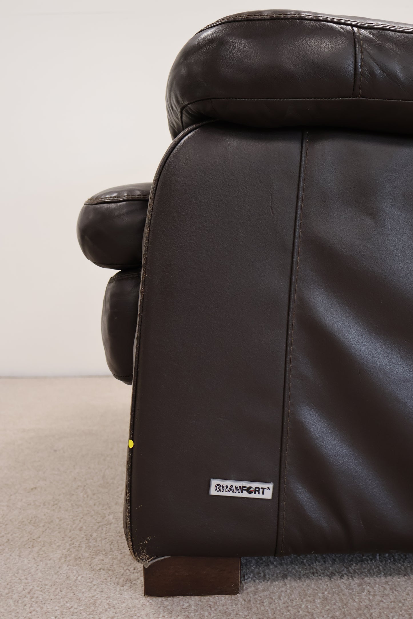 Dark Brown Leather Armchair