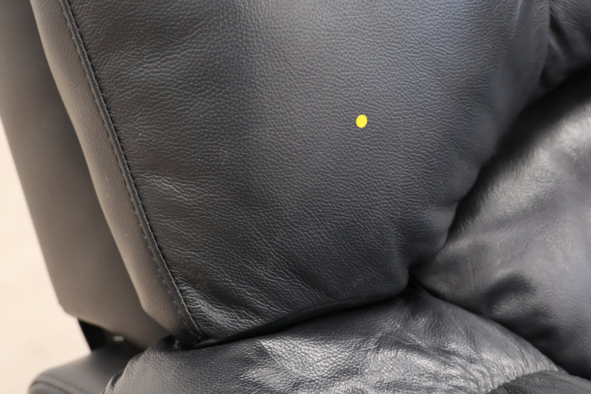 Leatherette Black Manual Recliner