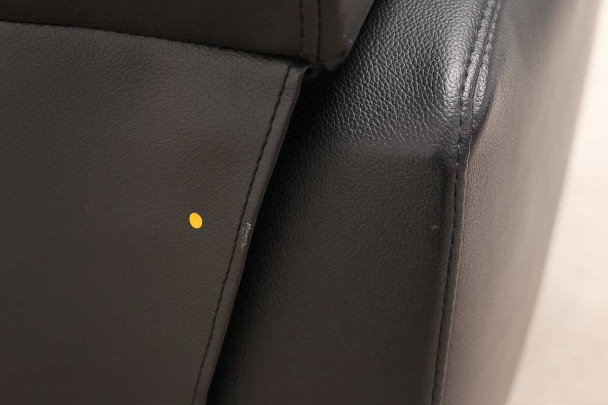 Leatherette Black Manual Recliner