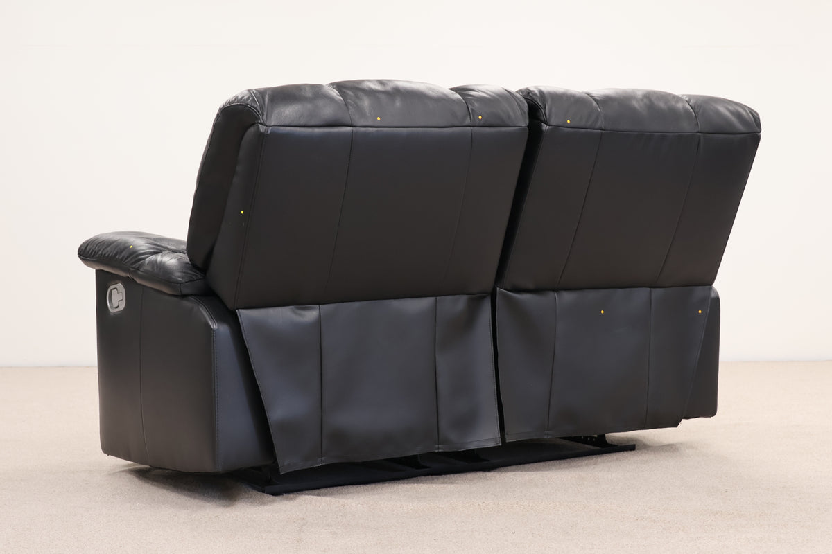 Leatherette Black Manual Recliner