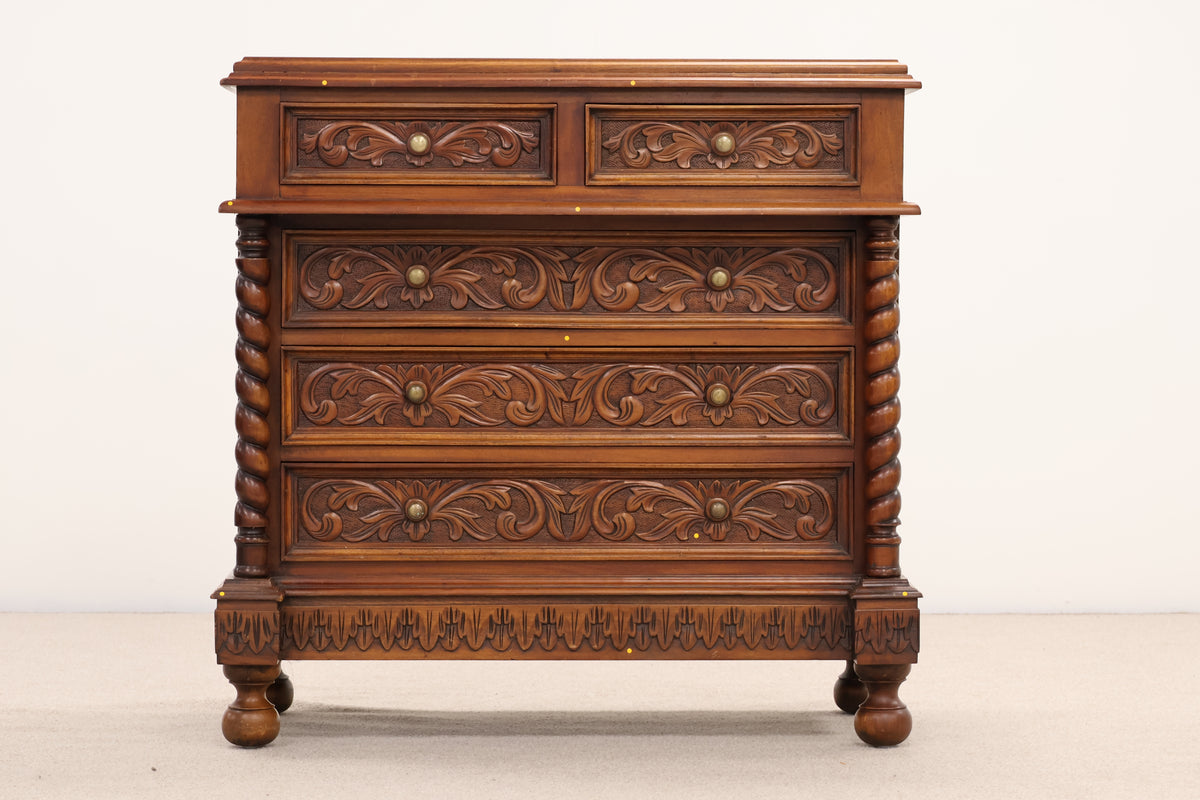 Renaissance Revival - Style Wooden Chest of Drawers