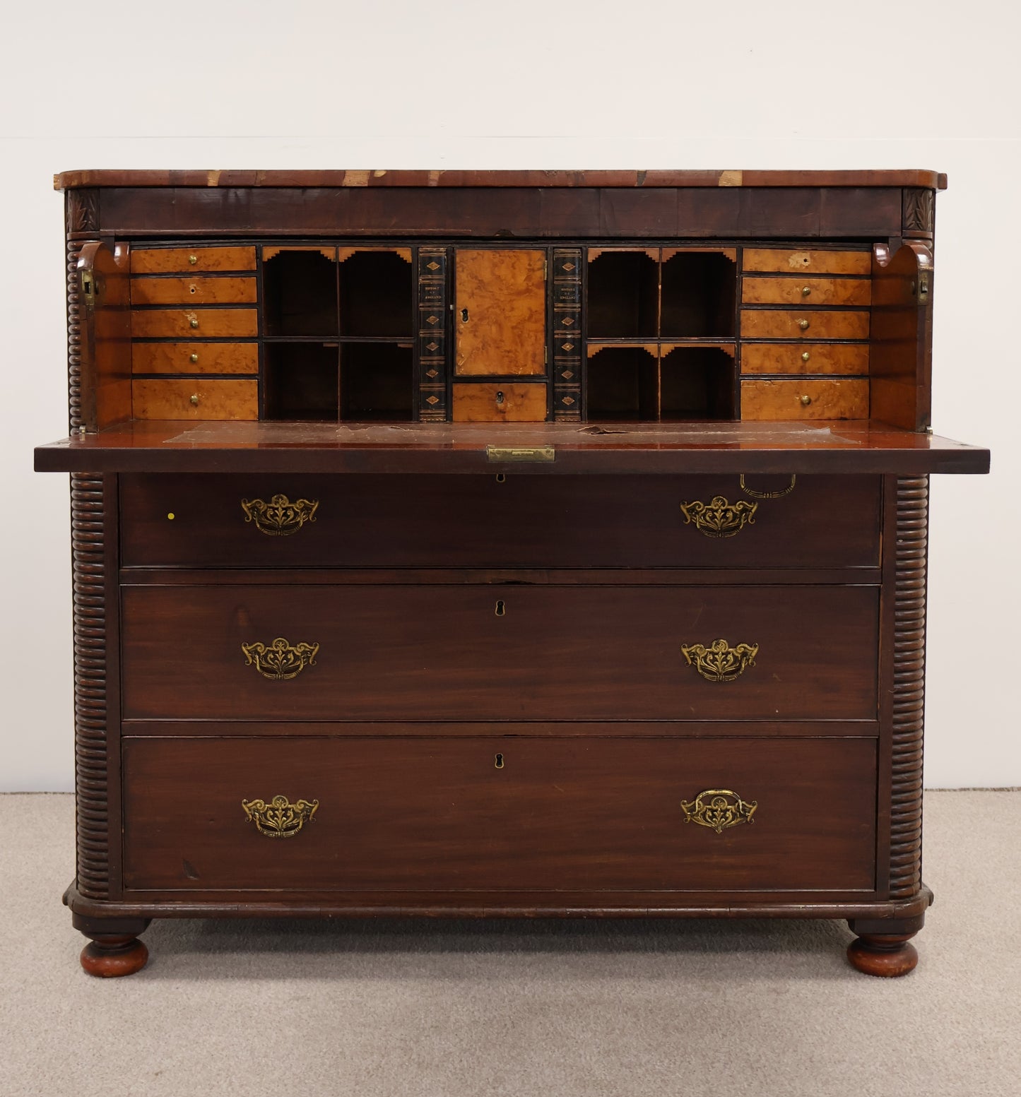 Empire Style Bureau with Chest of Drawers