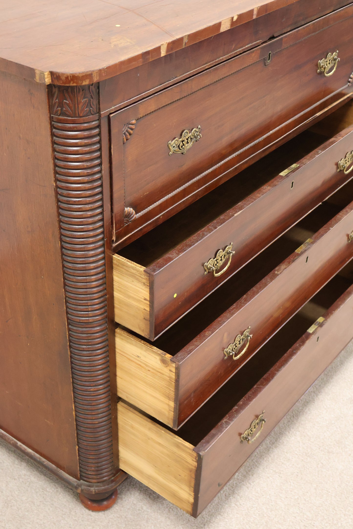 Empire Style Bureau with Chest of Drawers