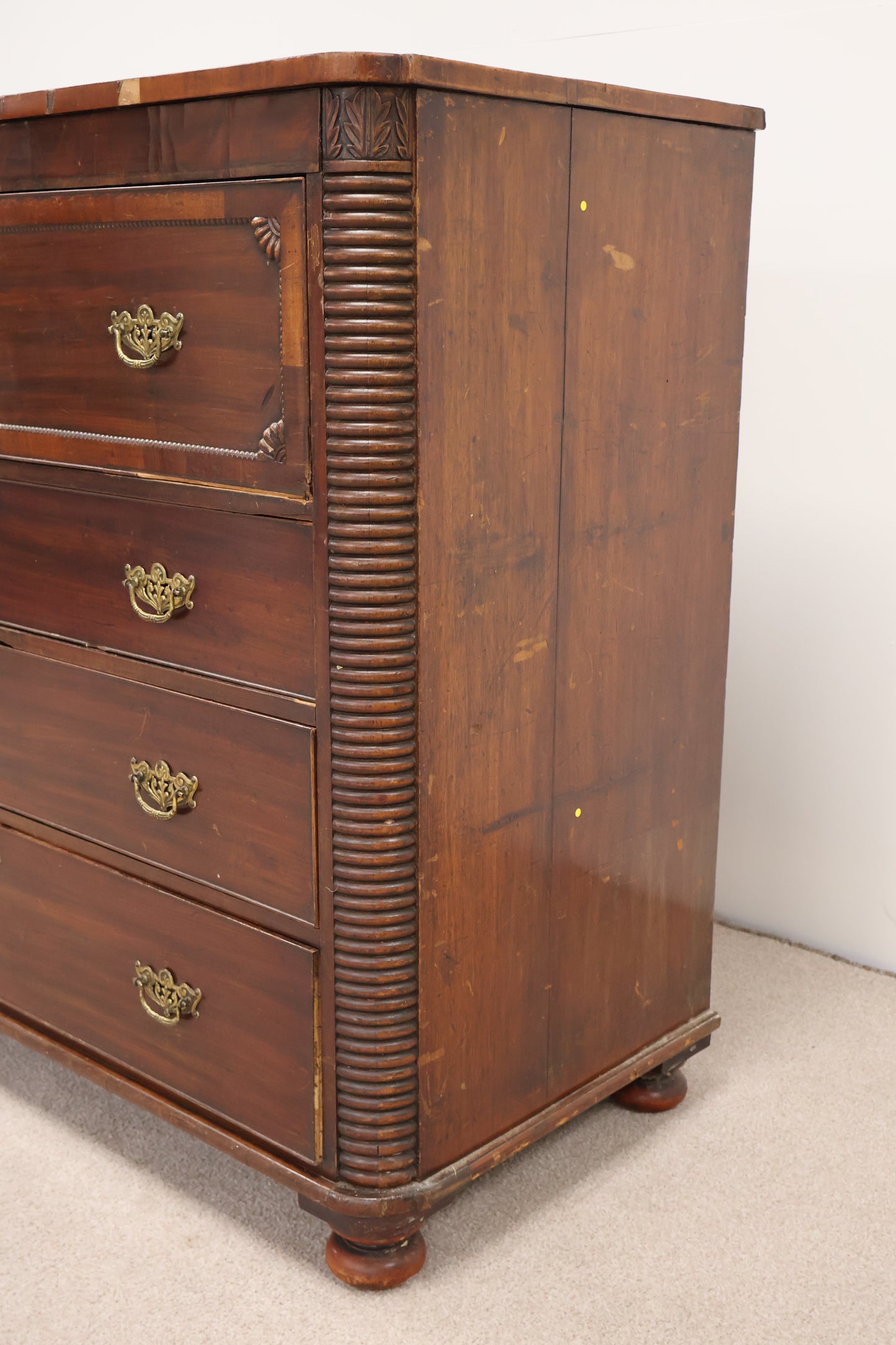 Empire Style Bureau with Chest of Drawers