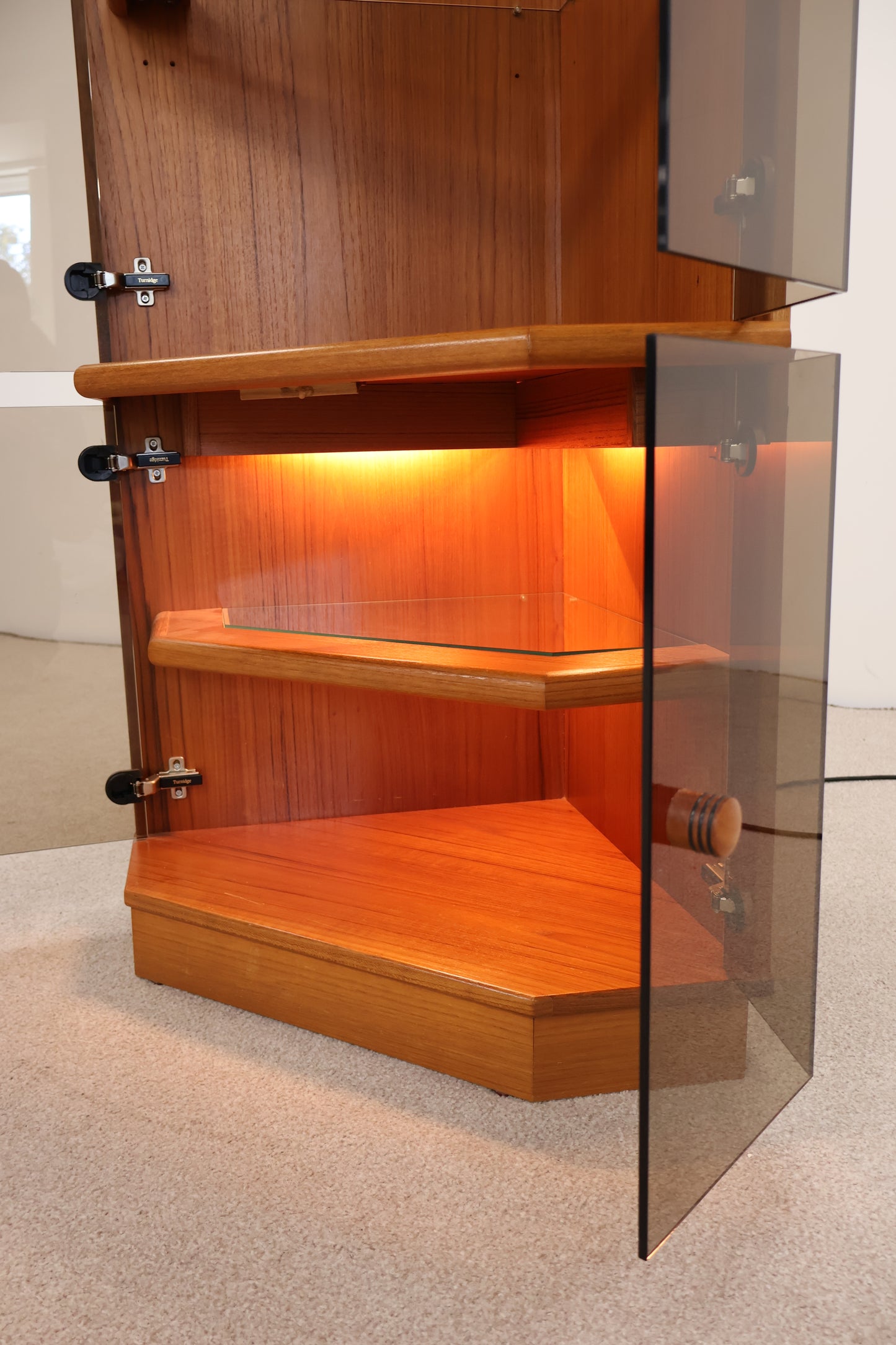 Teak Corner Display Unit by Turnidge