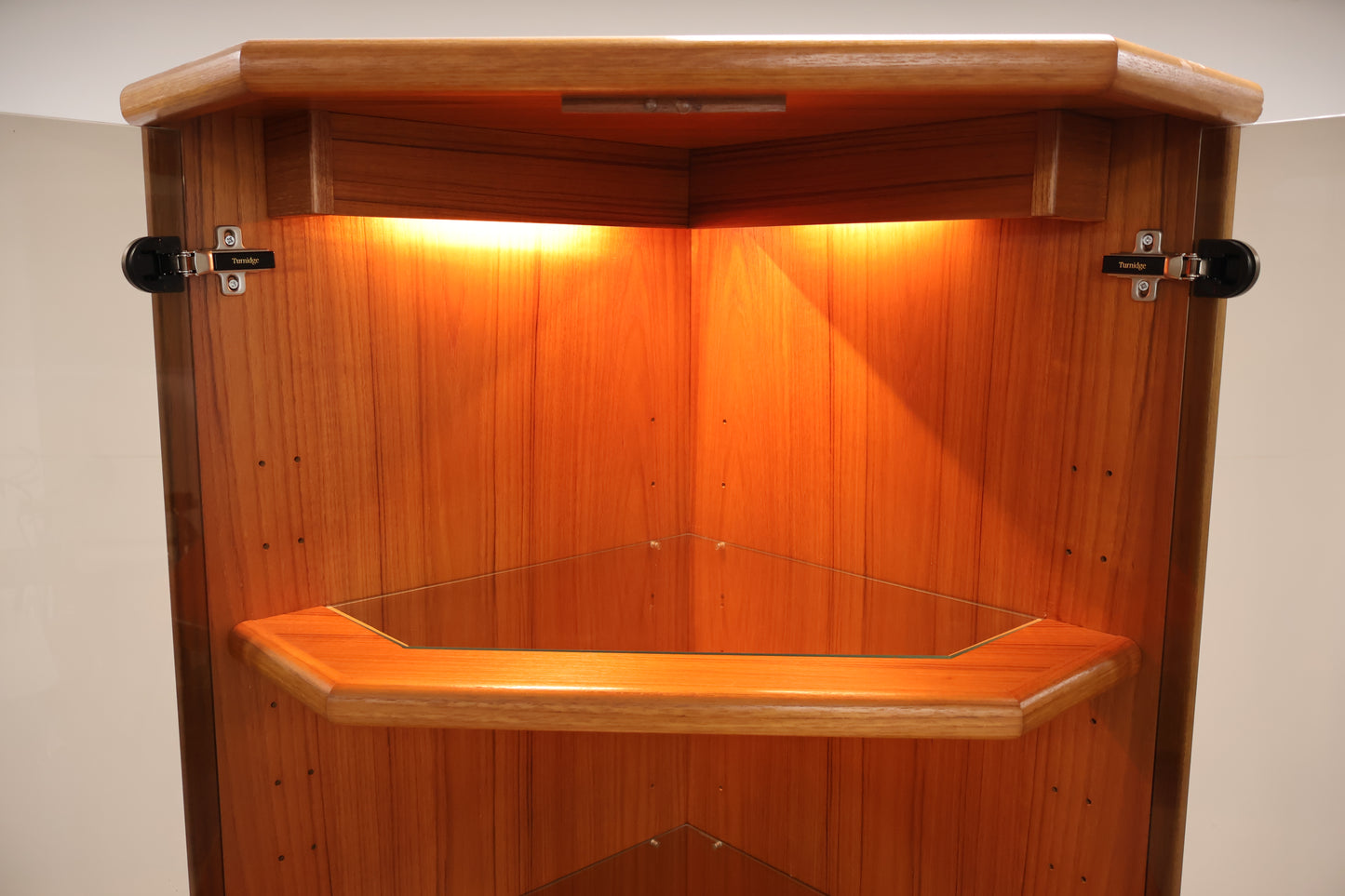 Teak Corner Display Unit by Turnidge