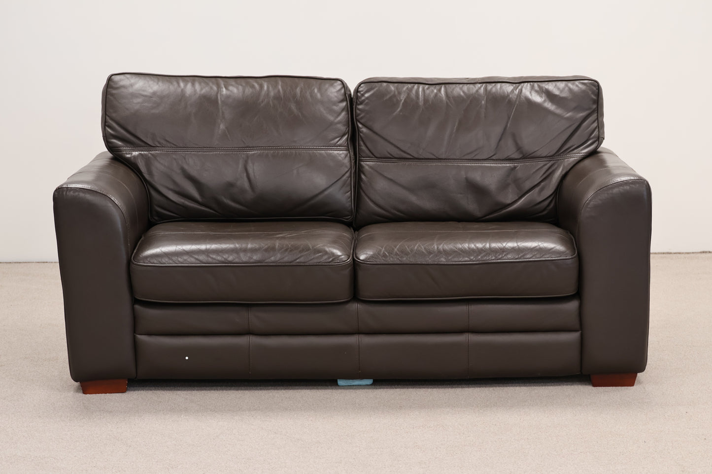 Dark Brown Sofa and Footstool