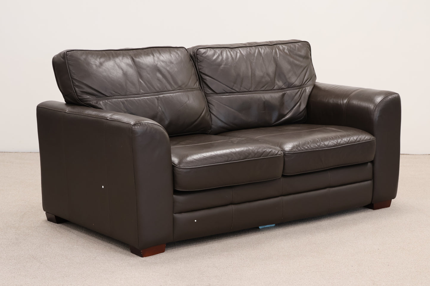Dark Brown Sofa and Footstool