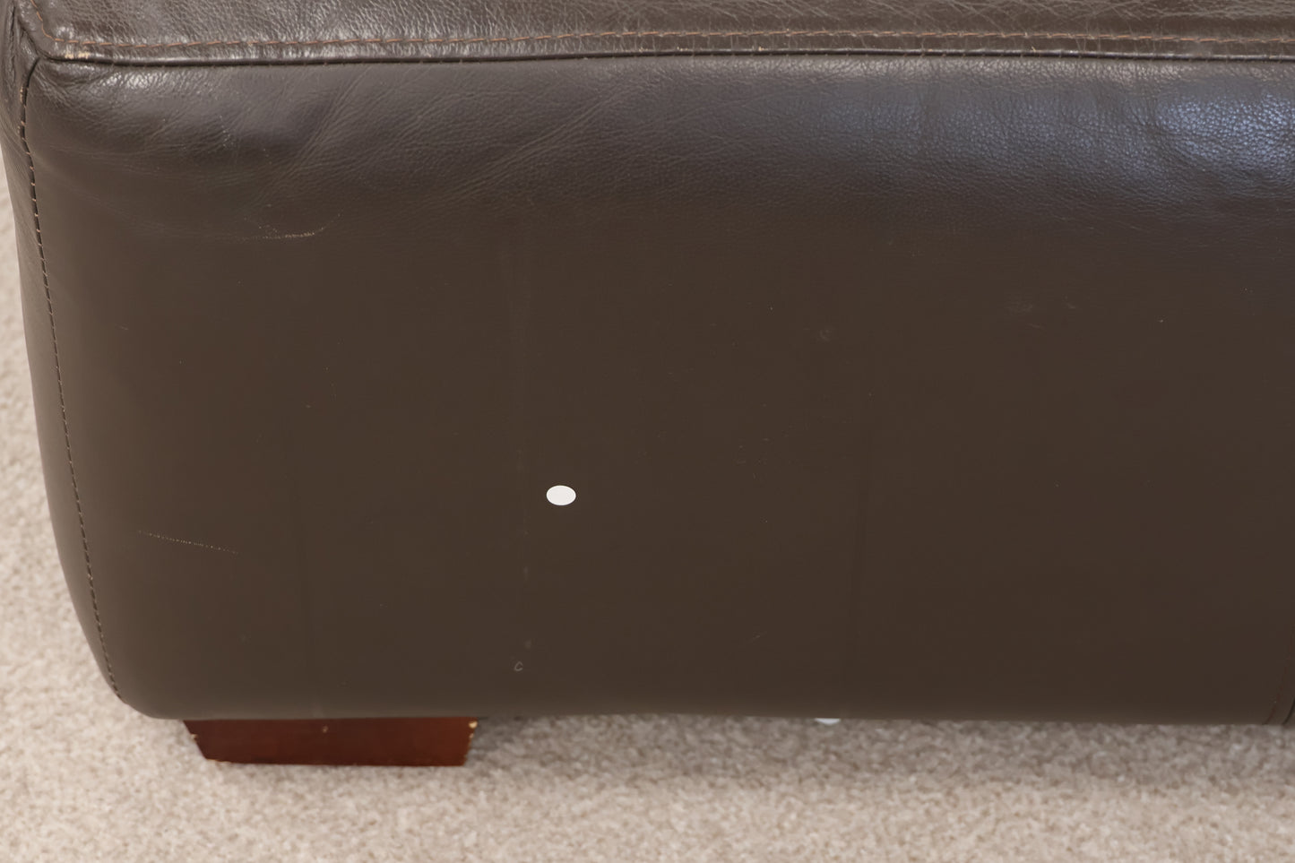 Dark Brown Sofa and Footstool