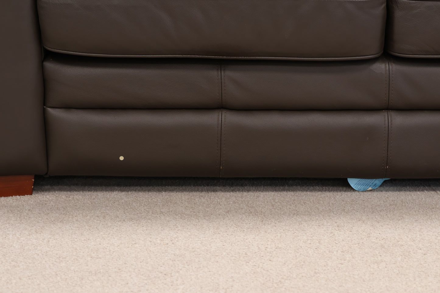 Dark Brown Sofa and Footstool