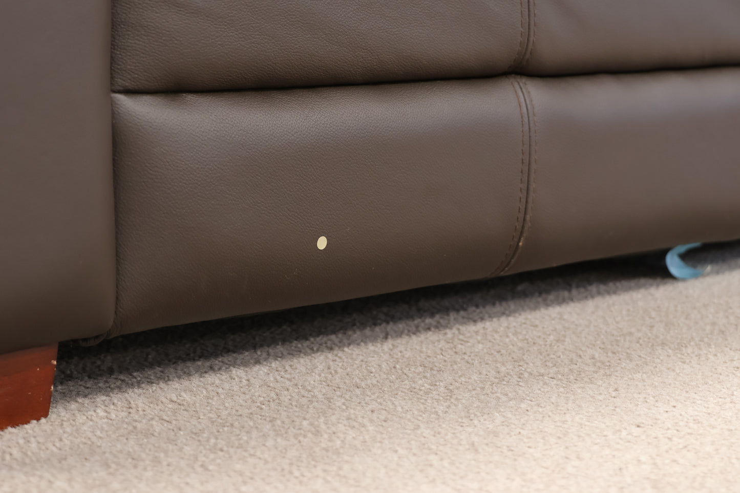 Dark Brown Sofa and Footstool