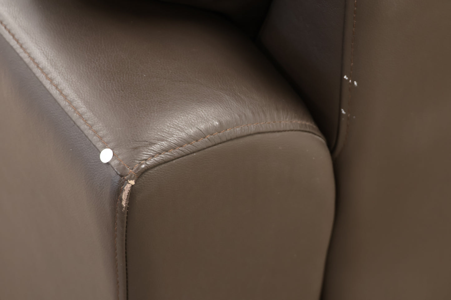 Dark Brown Sofa and Footstool