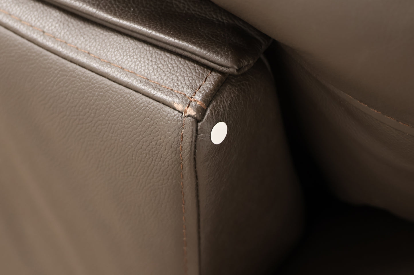 Dark Brown Sofa and Footstool
