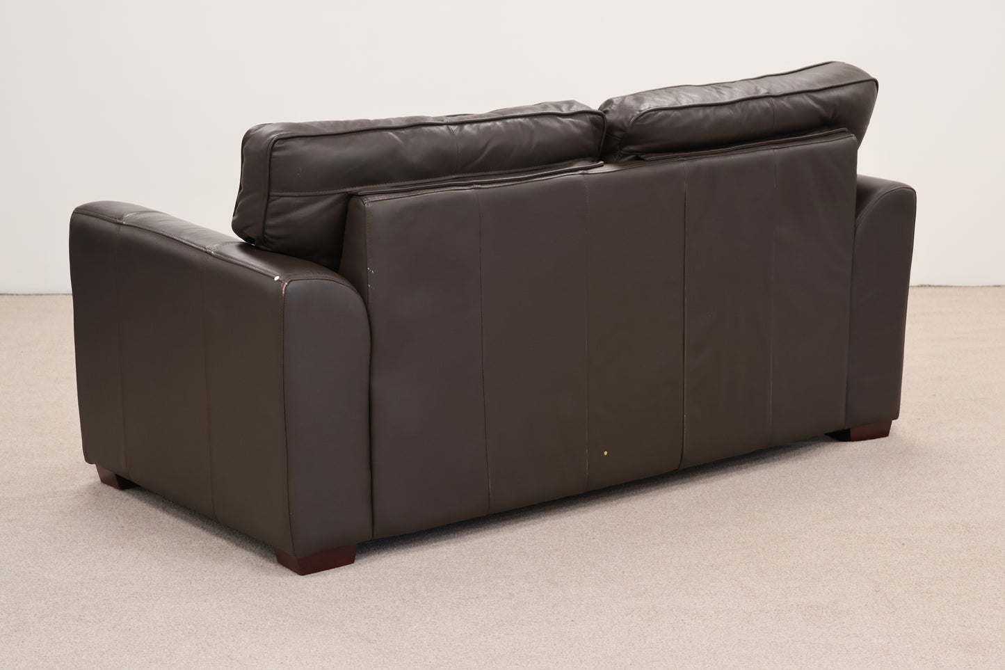 Dark Brown Sofa and Footstool