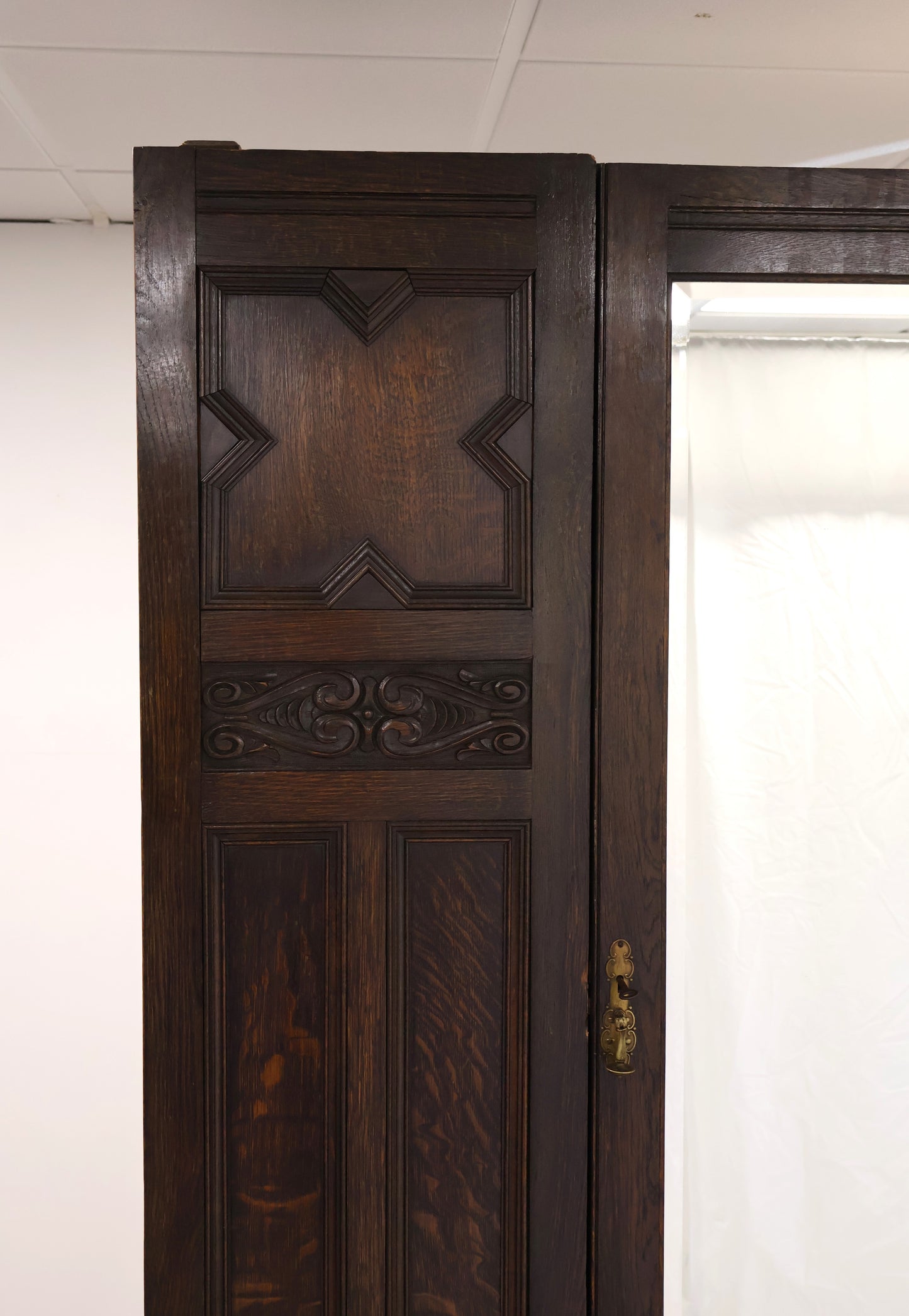 Vintage Dark Wood Wardrobe