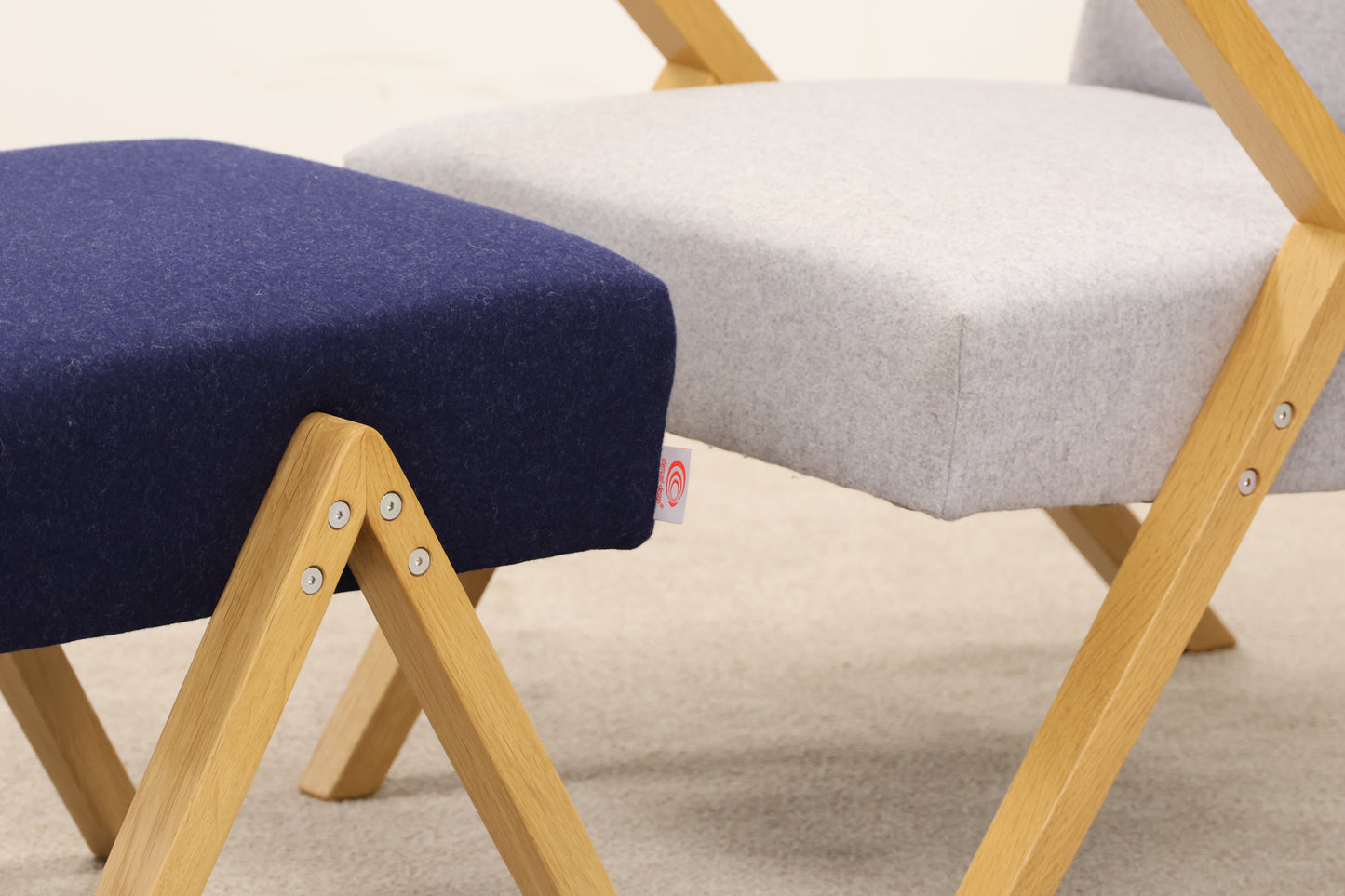 Designer Armchair & Footstool by Sternzeit