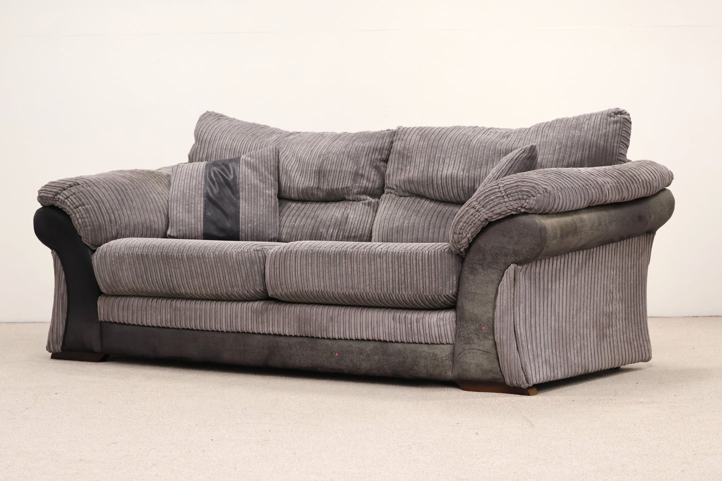 Grey Cord Sofa