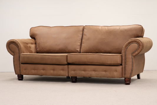 Brown Suede Sofa