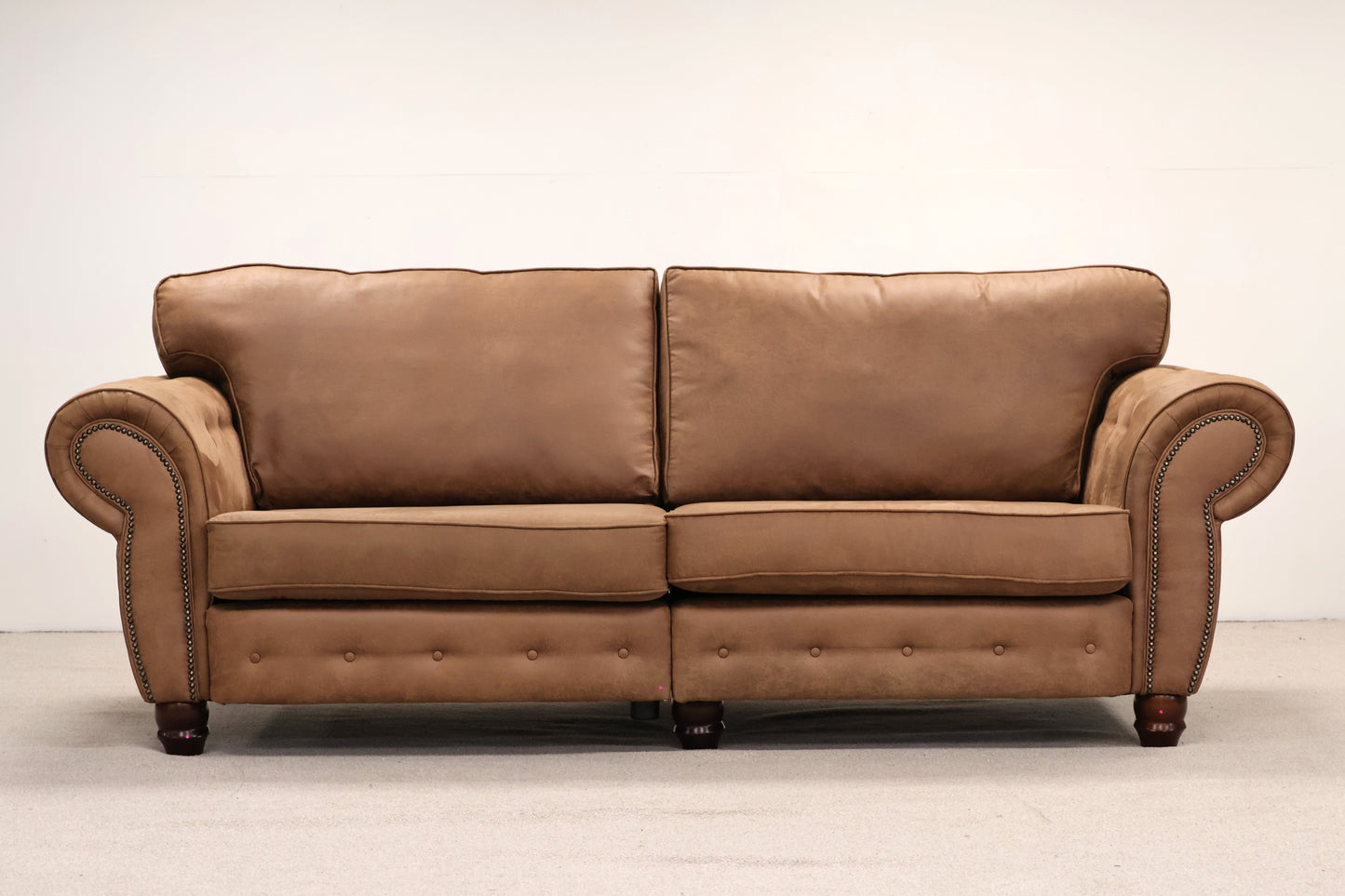 Brown Suede Sofa