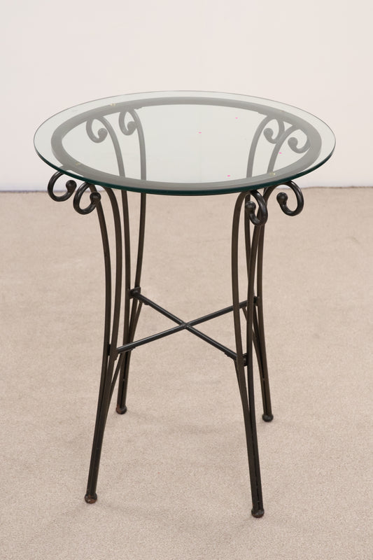 Tall Circular Glass Table