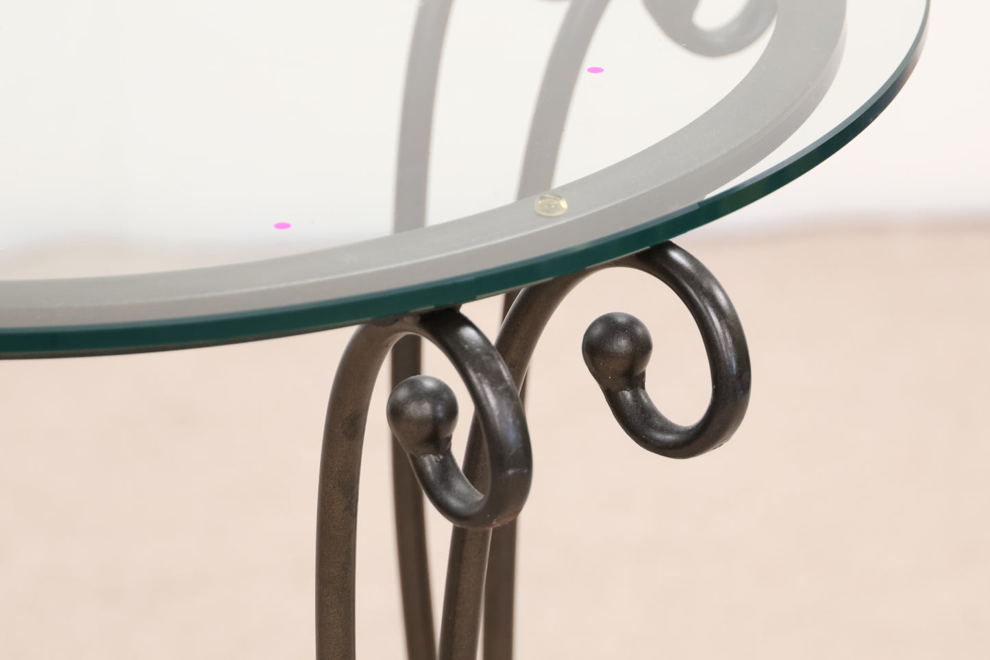 Tall Circular Glass Table