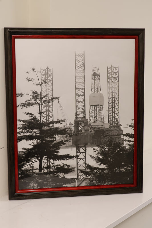 Framed Oil Rig Photo
