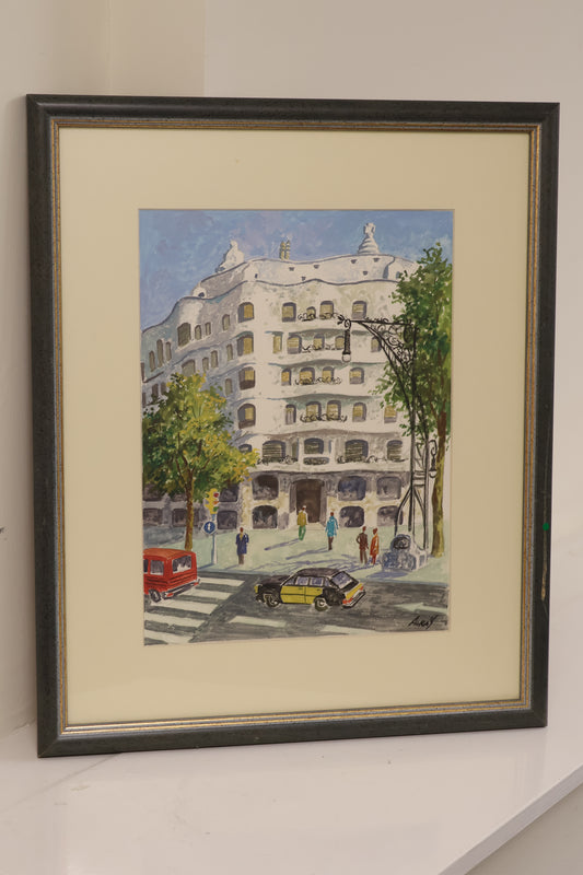 Framed Casa Mila Painting