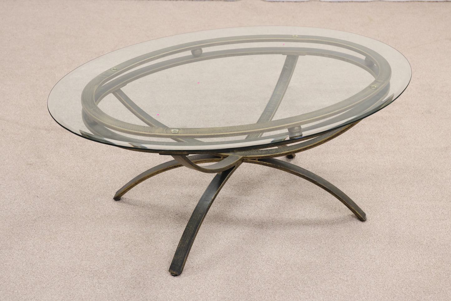 Oval Glass Coffee Table
