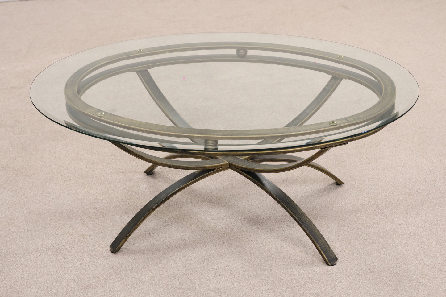 Oval Glass Coffee Table