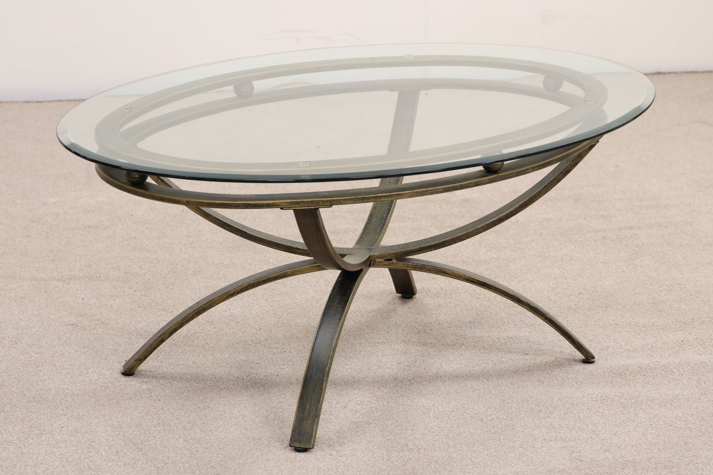 Oval Glass Coffee Table