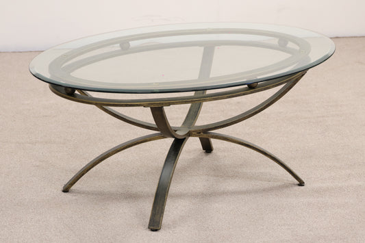 Oval Glass Coffee Table