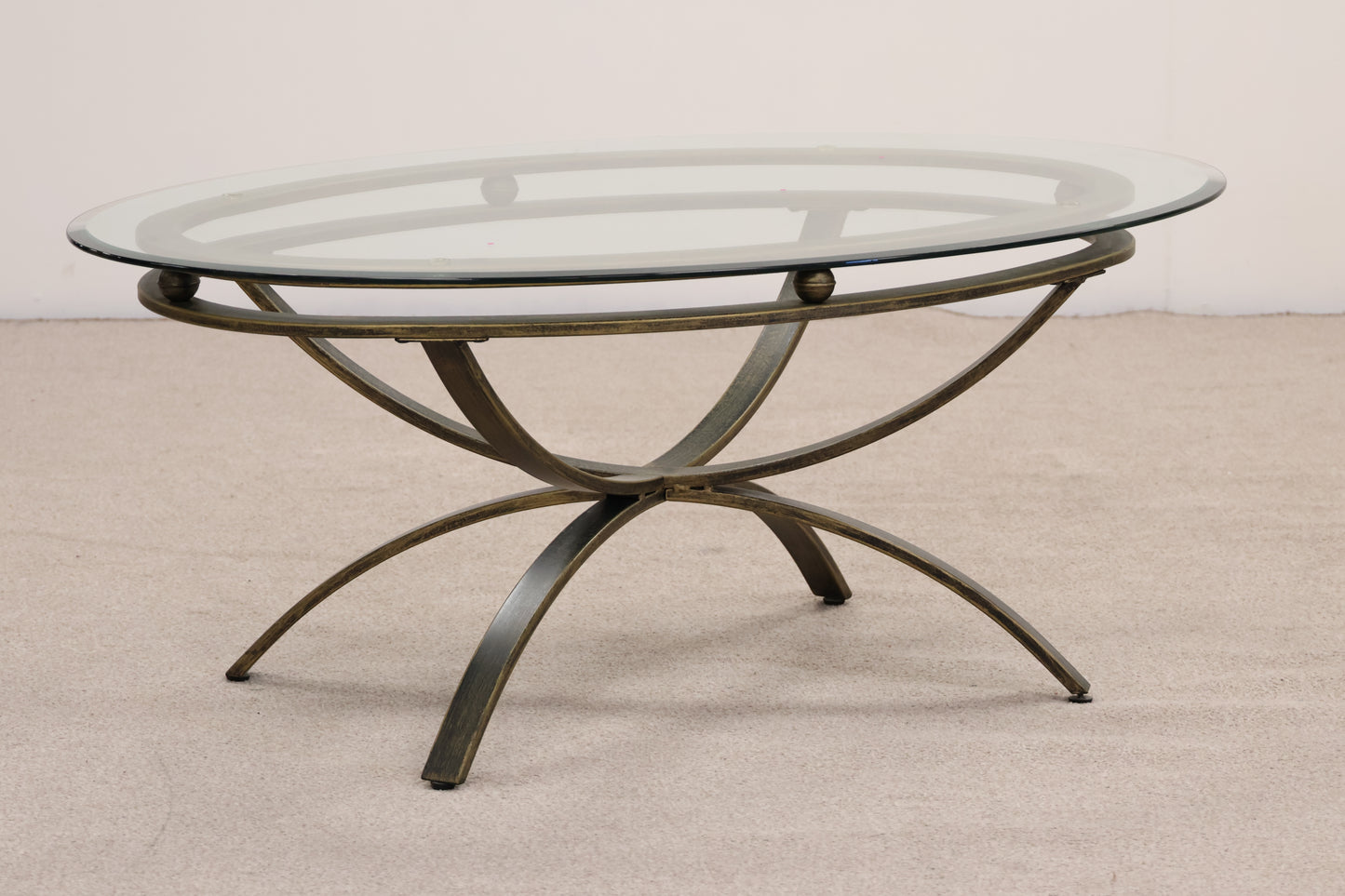 Oval Glass Coffee Table