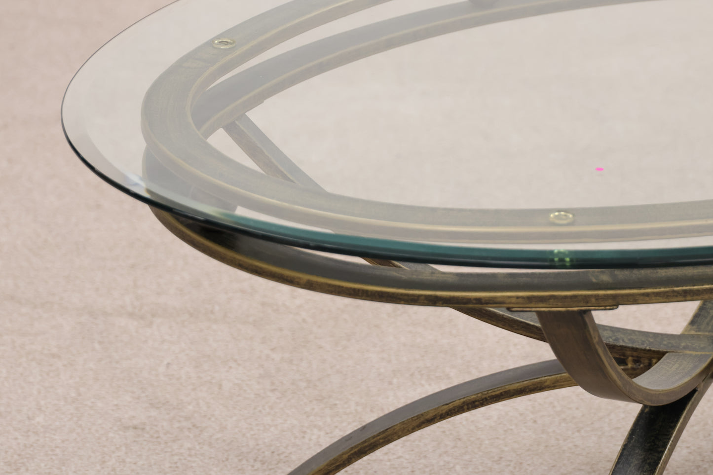 Oval Glass Coffee Table