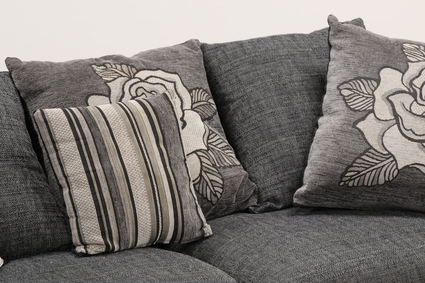 Grey & Black Sofa
