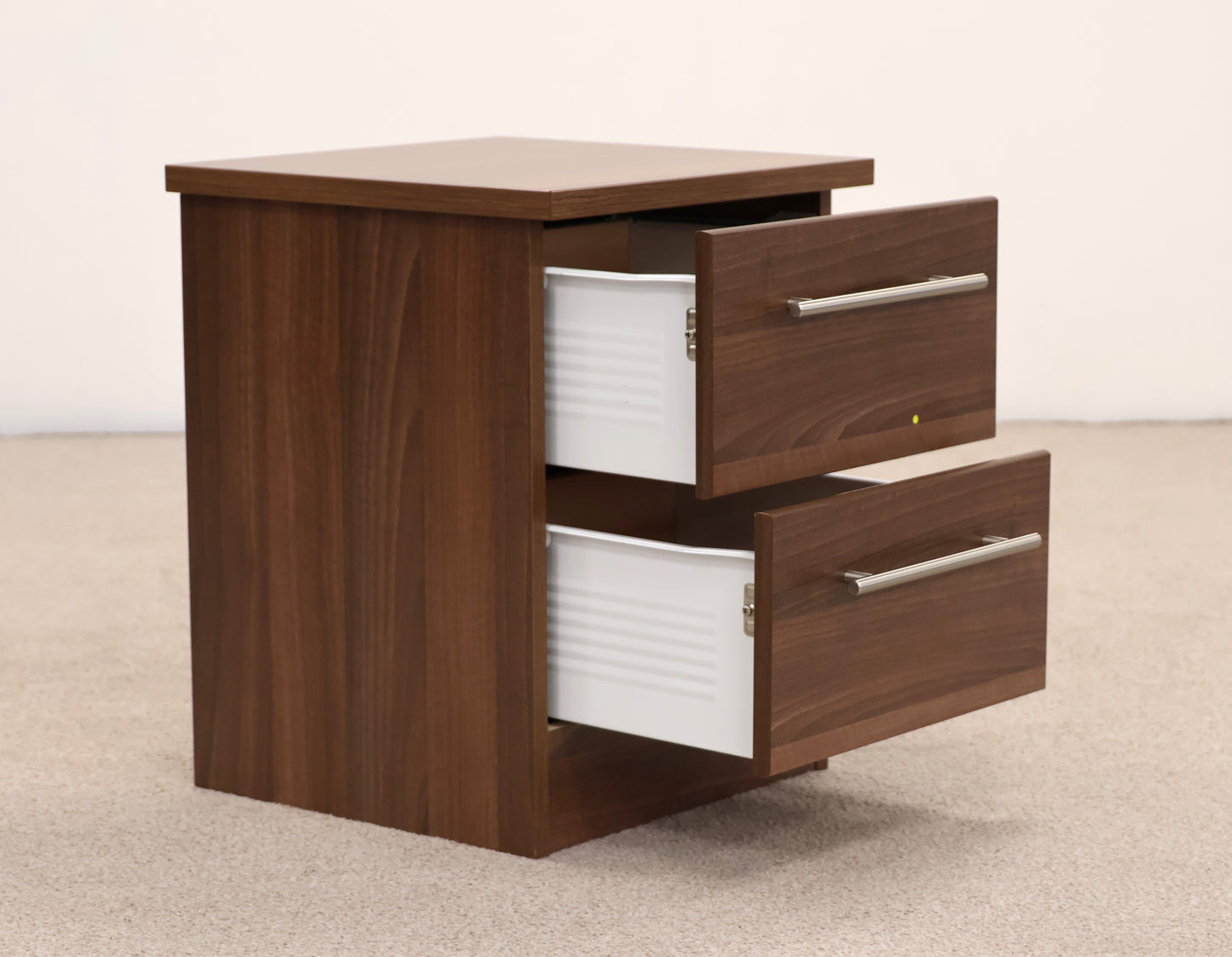 Bedside Drawers with Walnut Finish