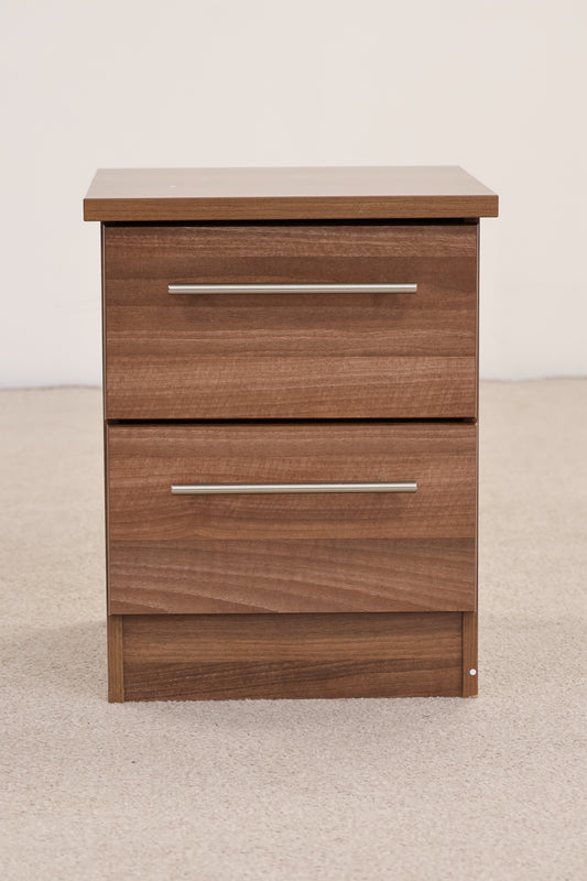 Bedside Drawers with Walnut Finish