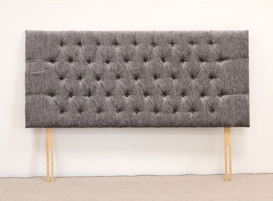Grey Velour Headboard