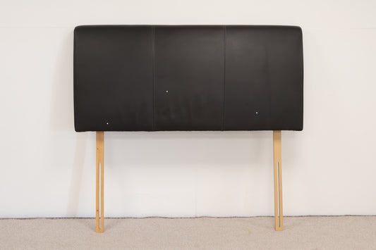 Dark Brown Faux Leather Headboard