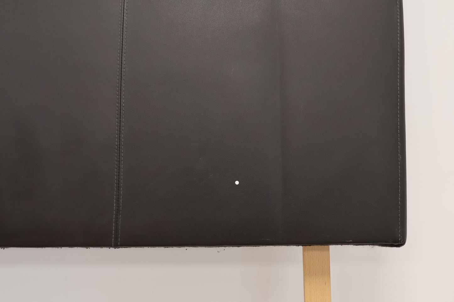 Dark Brown Faux Leather Headboard