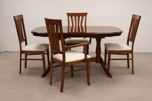 Extendable Dining Table & Chairs by Morris of Glasgow