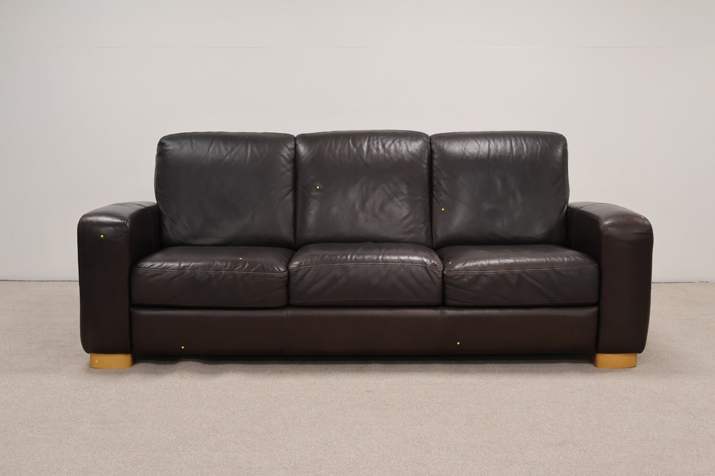 Dark Brown Leather Sofa