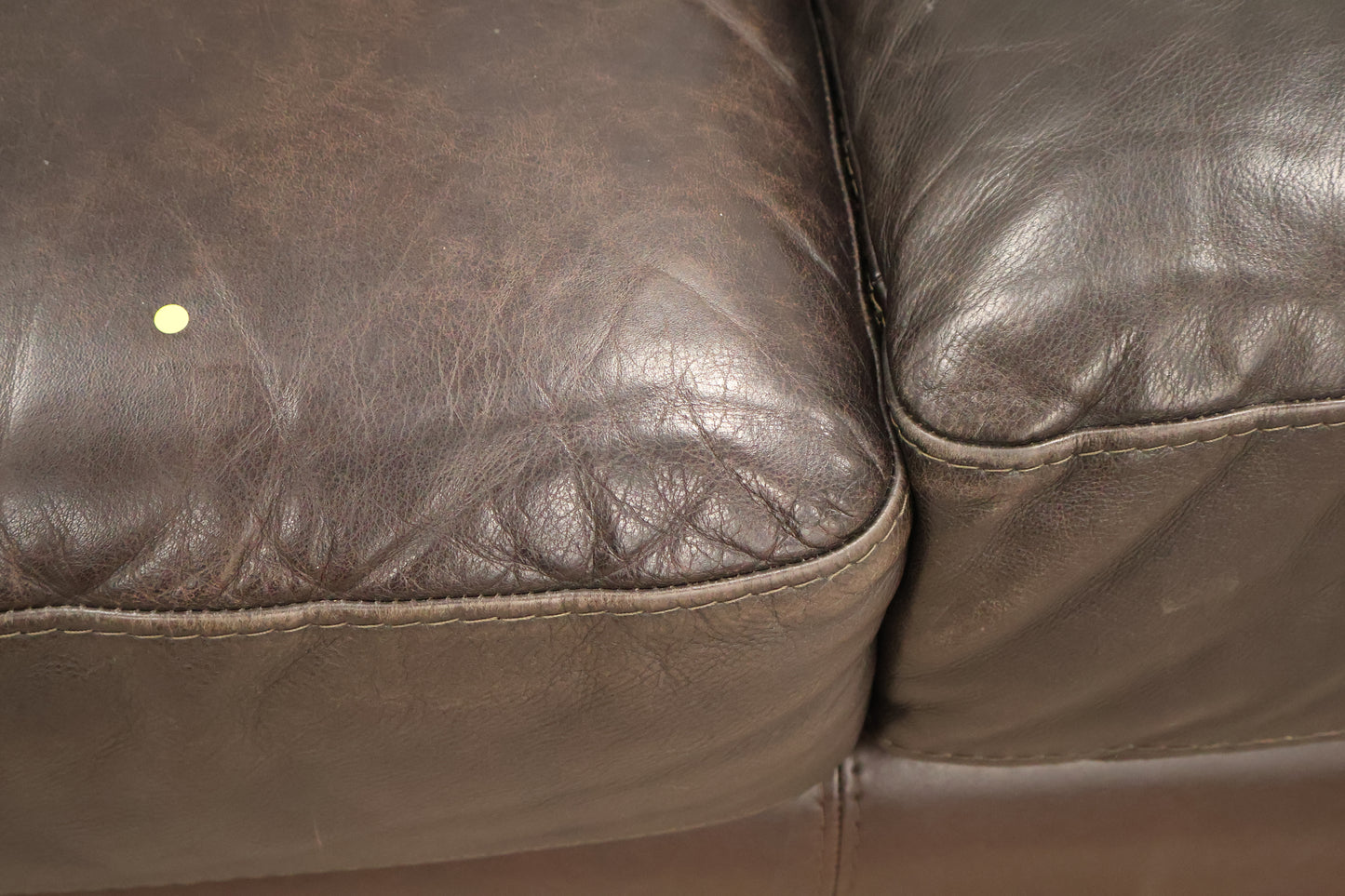 Dark Brown Leather Sofa