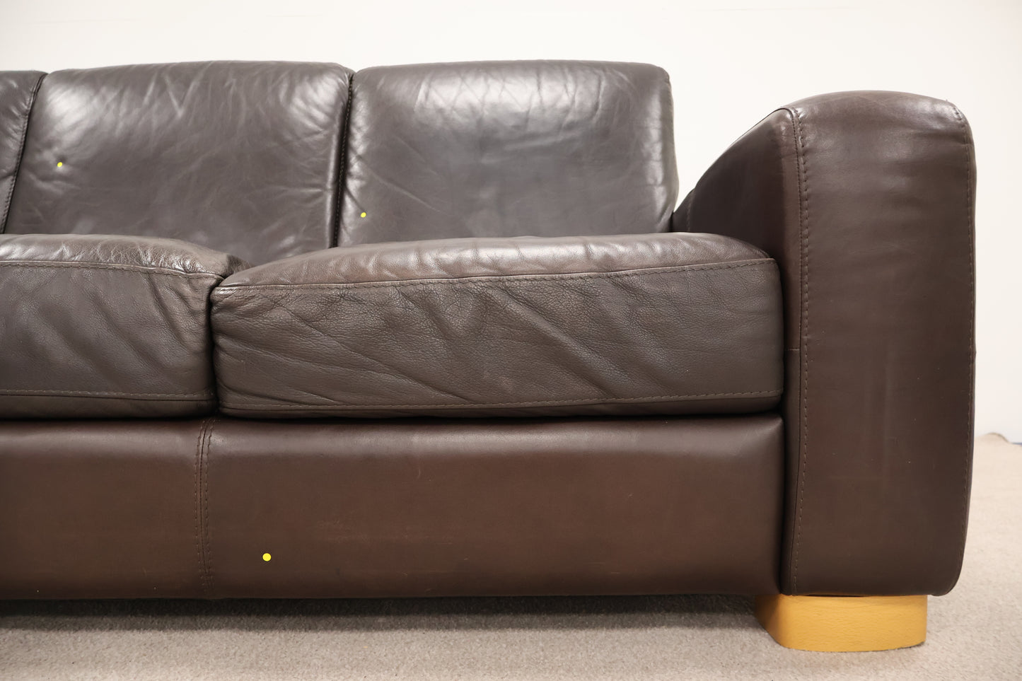 Dark Brown Leather Sofa