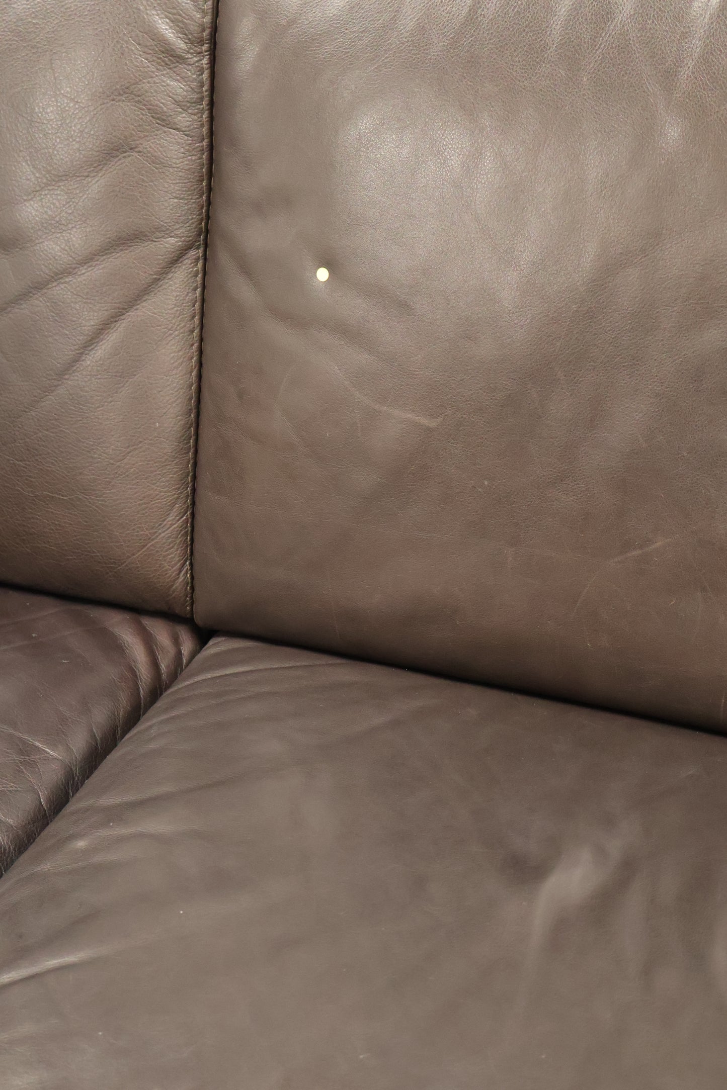 Dark Brown Leather Sofa