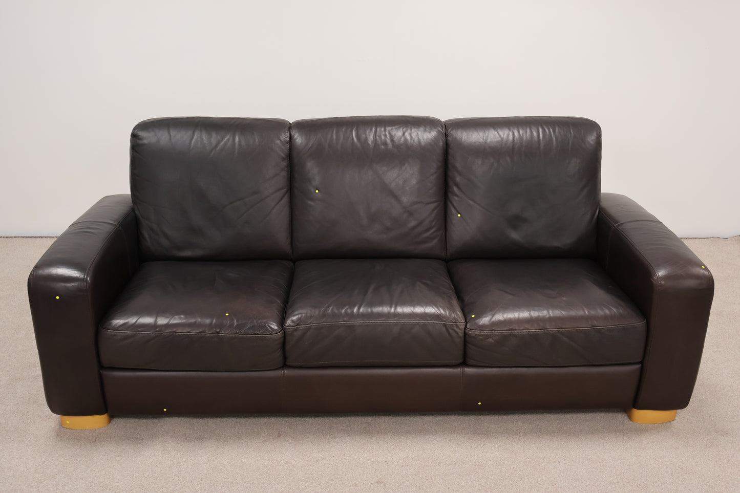 Dark Brown Leather Sofa