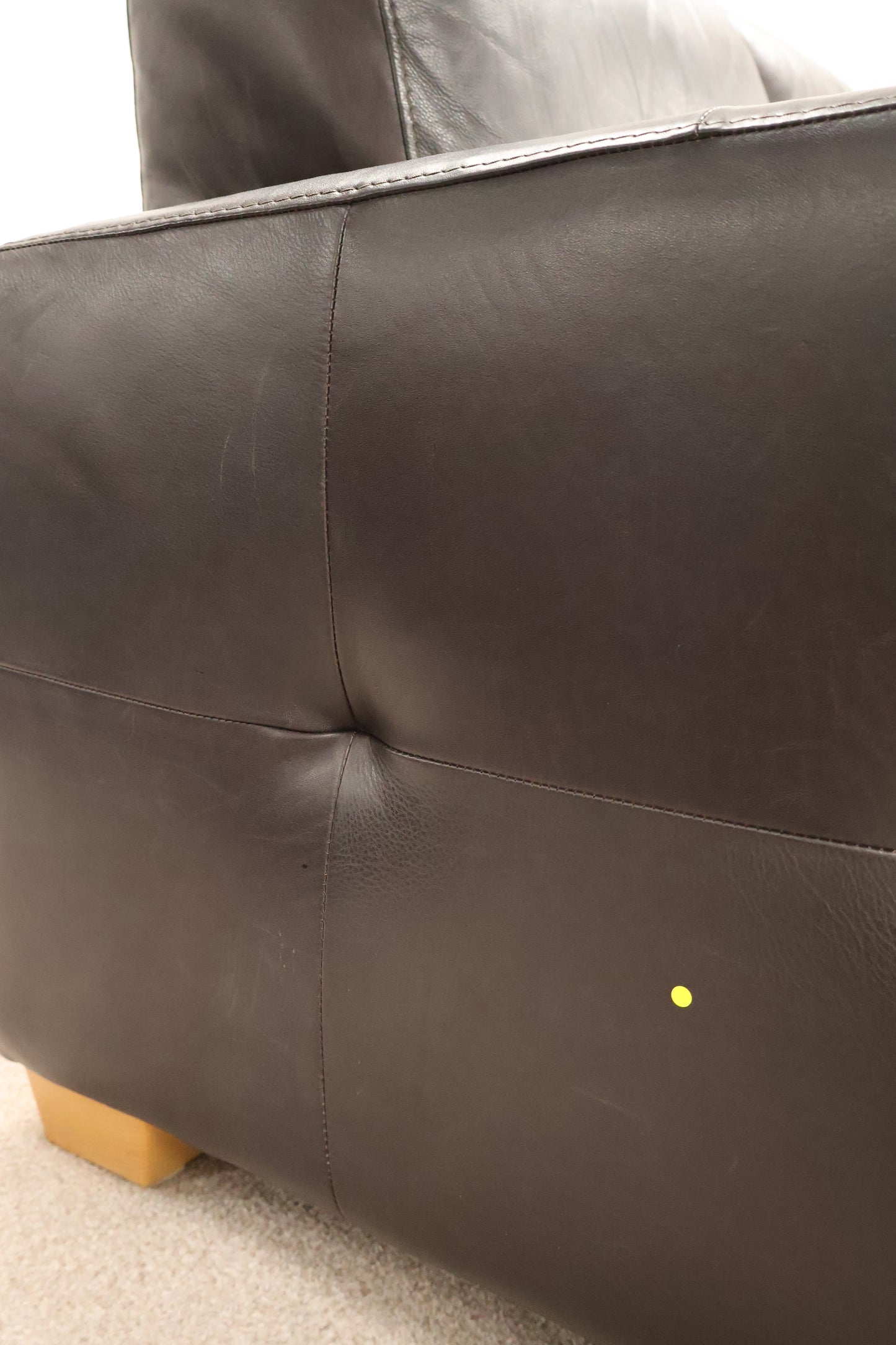 Dark Brown Leather Sofa