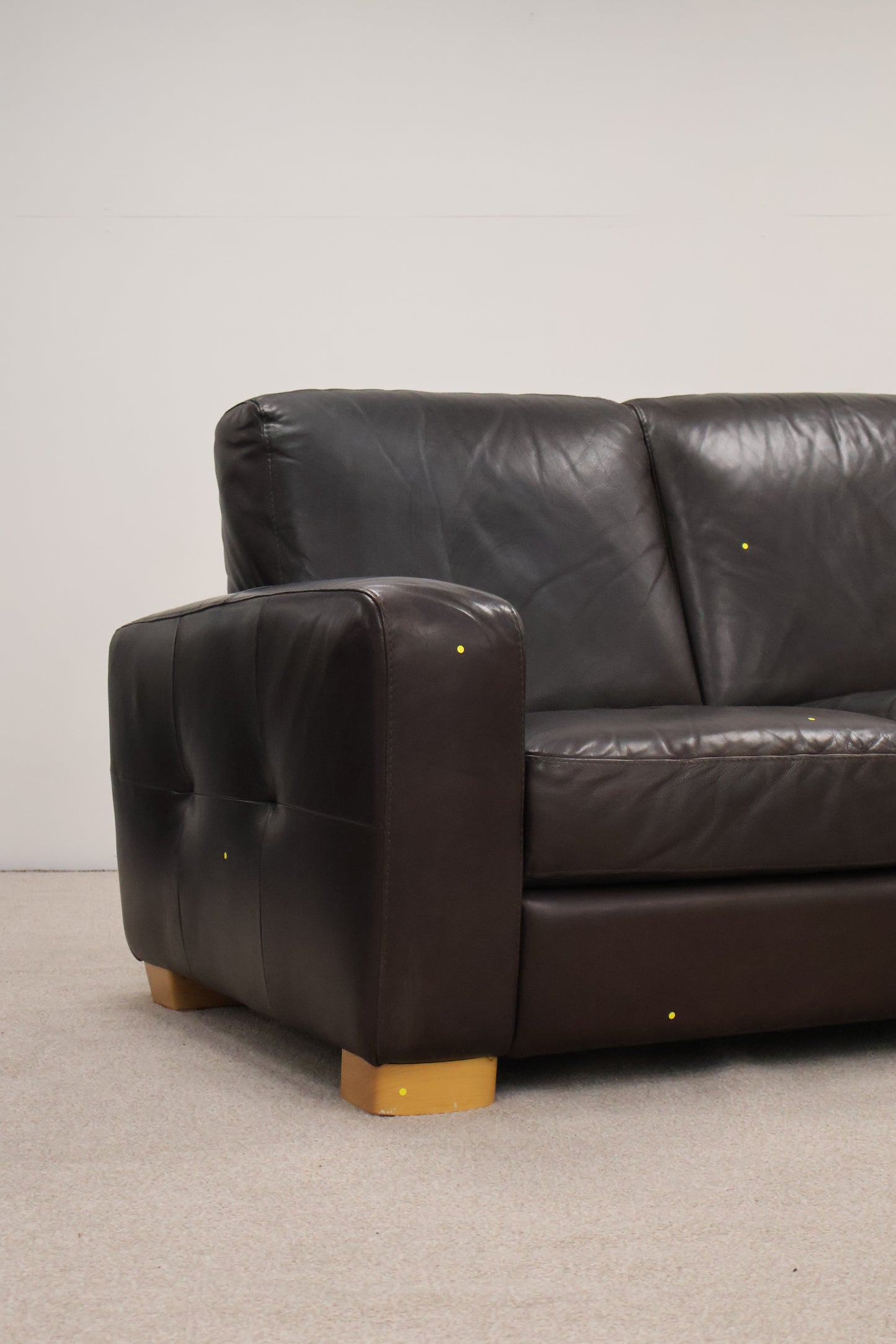 Dark Brown Leather Sofa