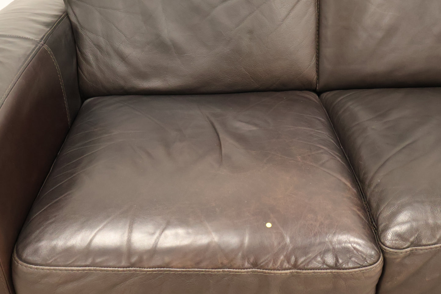 Dark Brown Leather Sofa