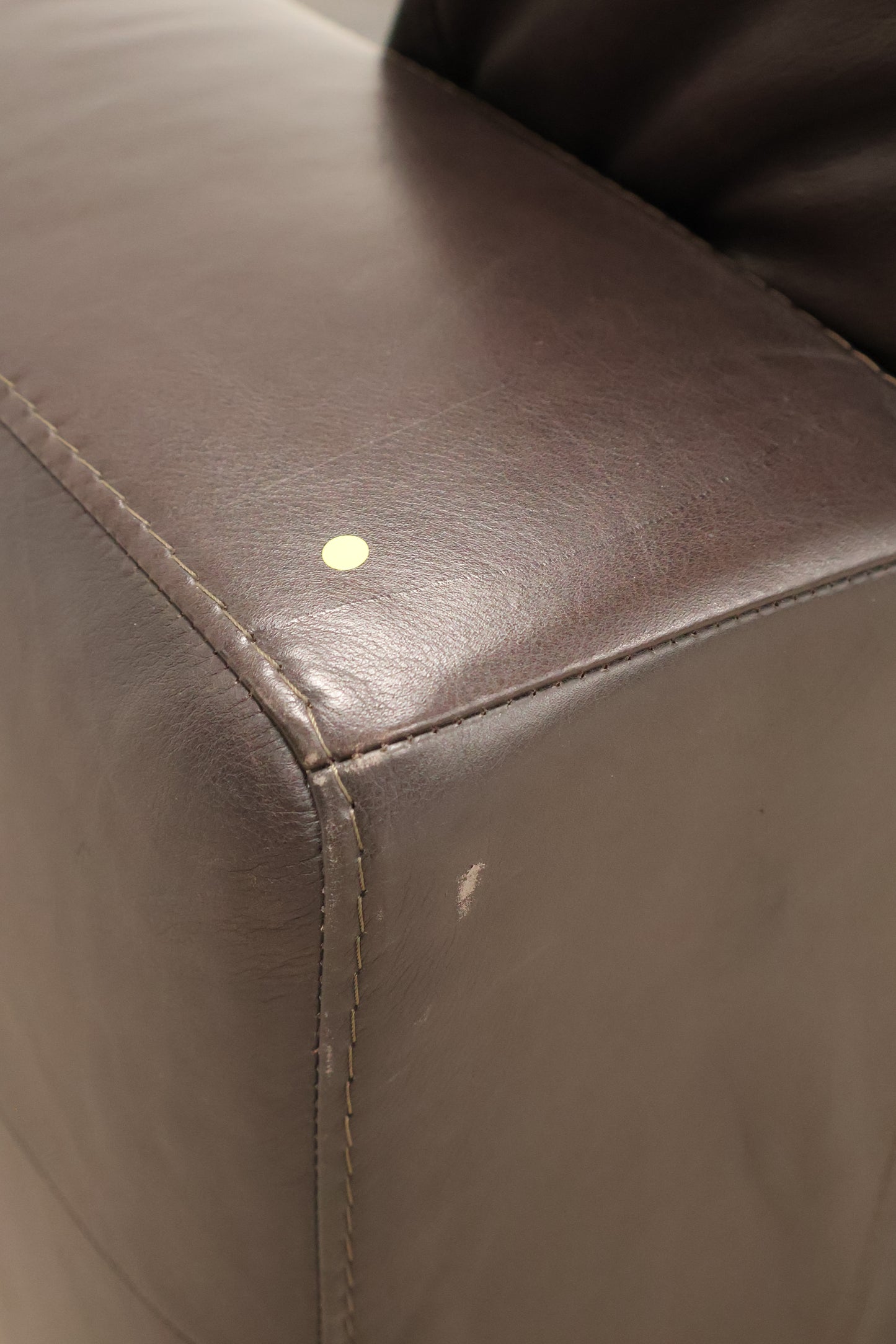 Dark Brown Leather Sofa