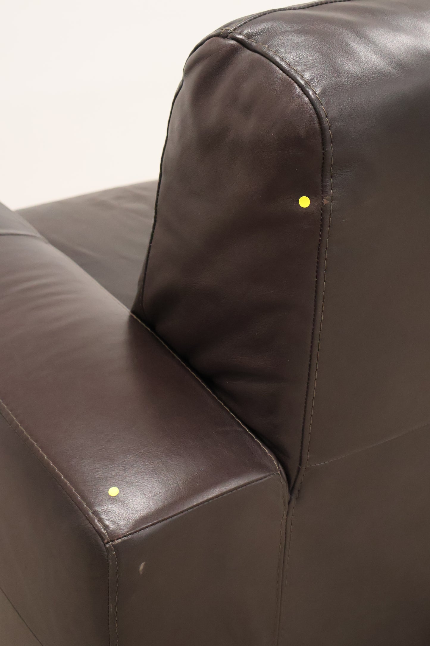 Dark Brown Leather Sofa